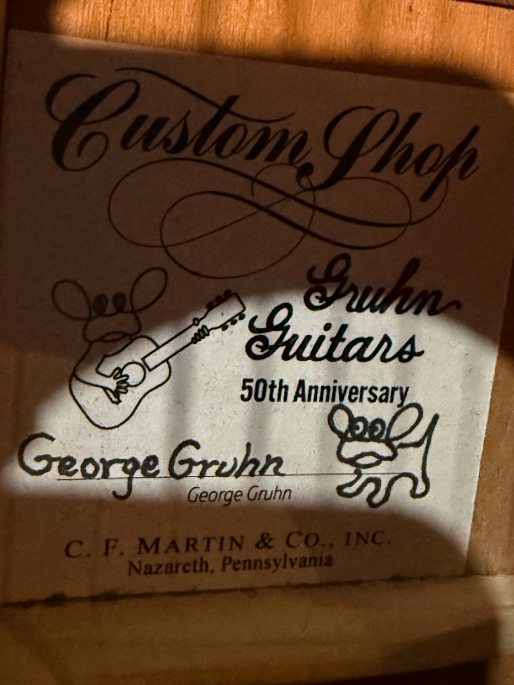 2021 Martin Custom Shop Gruhn 50th Anniversary 0000 Deluxe Style-45 - Shade Top