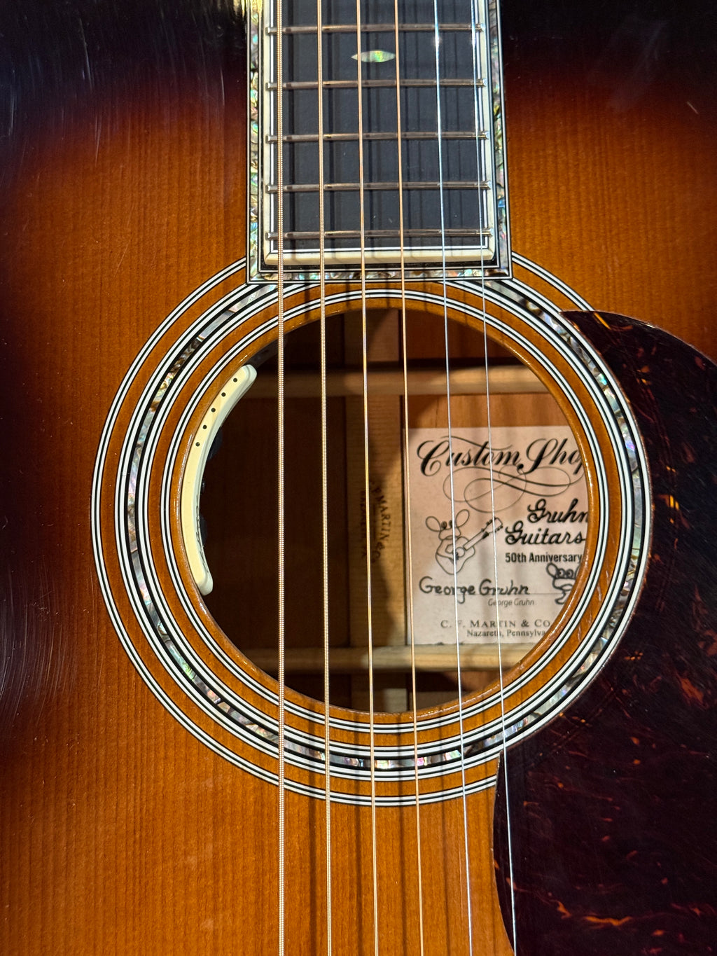 2021 Martin Custom Shop Gruhn 50th Anniversary 0000 Deluxe Style-45 - Shade Top
