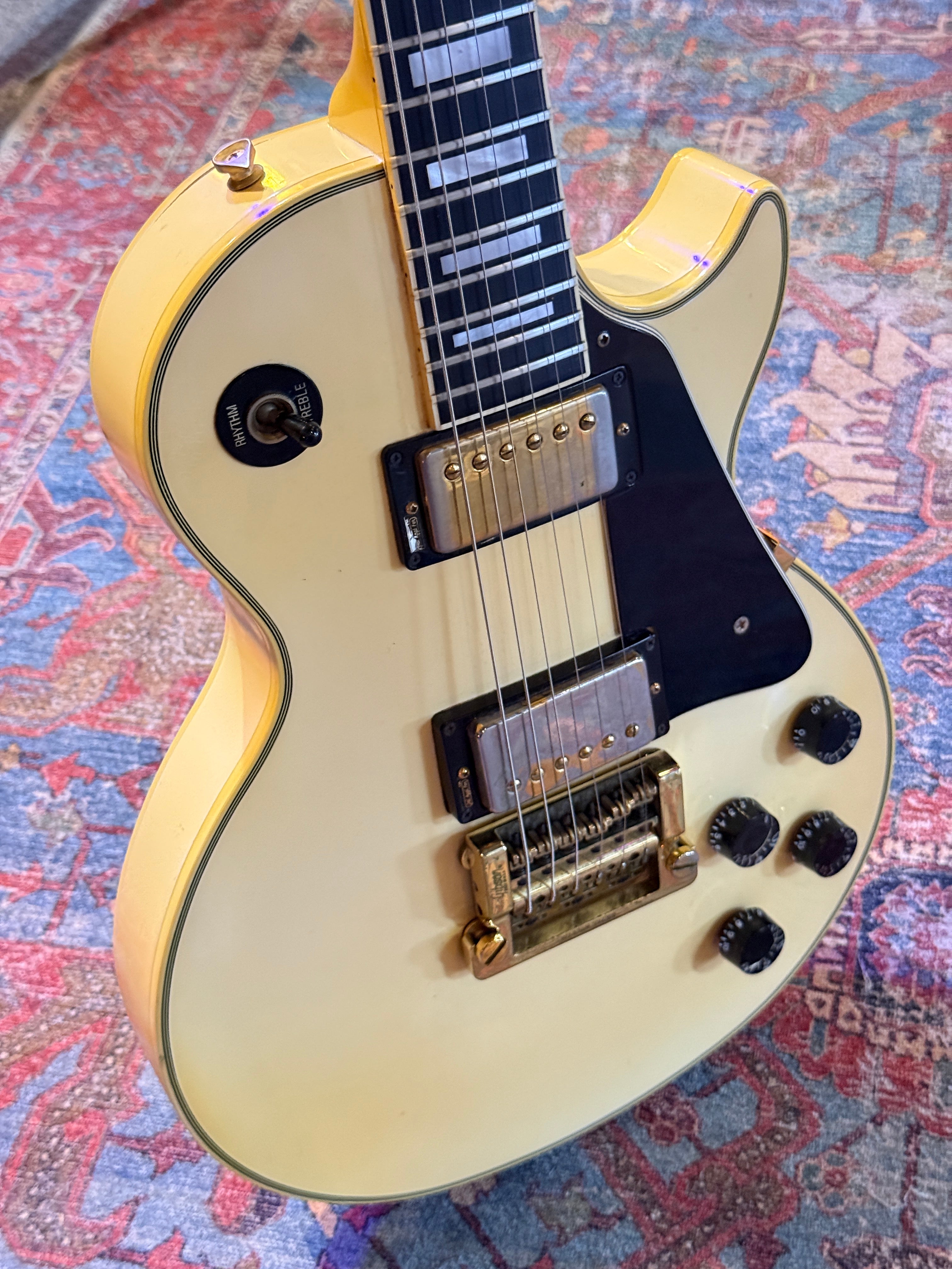 1984 Gibson Les Paul Custom with Kahler Tremolo - Metallic Pearl White